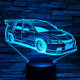 Autó gyorsasági 7 színű 3D led lámpa