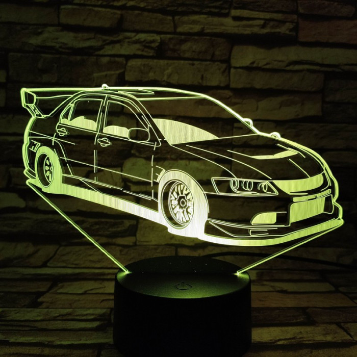 Autó gyorsasági 7 színű 3D led lámpa