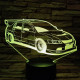 Autó gyorsasági 7 színű 3D led lámpa