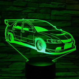 Autó gyorsasági 7 színű 3D led lámpa