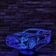 Verseny autó  7 színű 3D led lámpa
