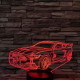 Verseny autó  7 színű 3D led lámpa