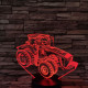 Traktor 7 színű 3D led lámpa