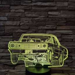 Low rider, táncoló autó 7 színű 3D led lámpa