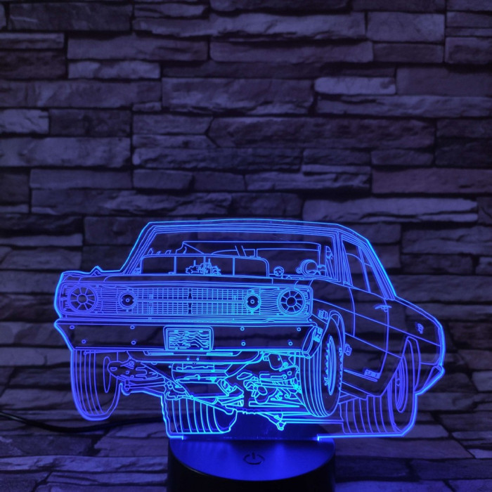 Low rider, táncoló autó 7 színű 3D led lámpa