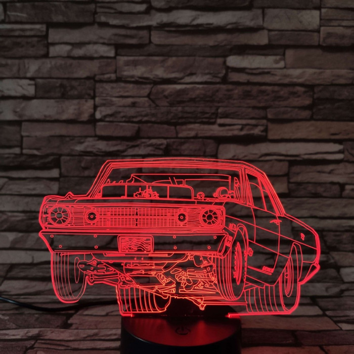 Low rider, táncoló autó 7 színű 3D led lámpa