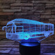 Autóbusz 7 színű 3D led lámpa