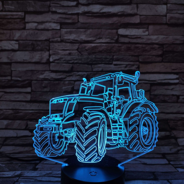 Traktor 3D led lámpa