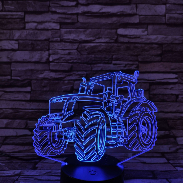 Traktor 3D led lámpa
