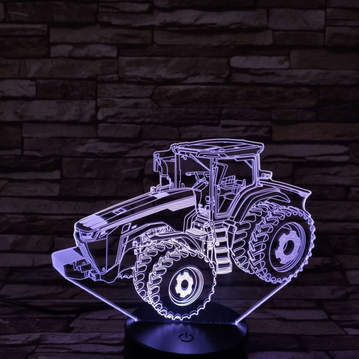 Traktor 3D led lámpa