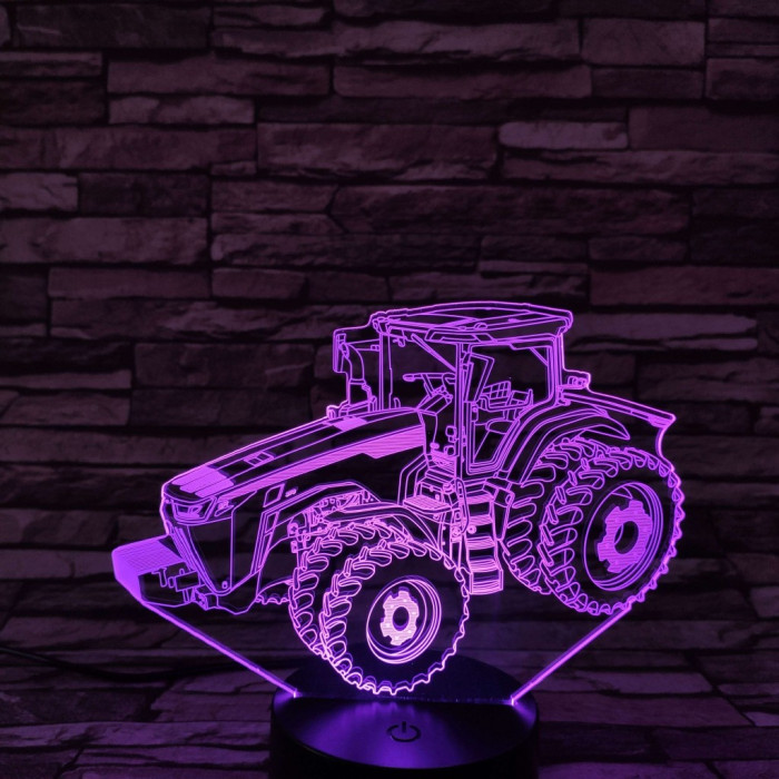 Traktor 3D led lámpa