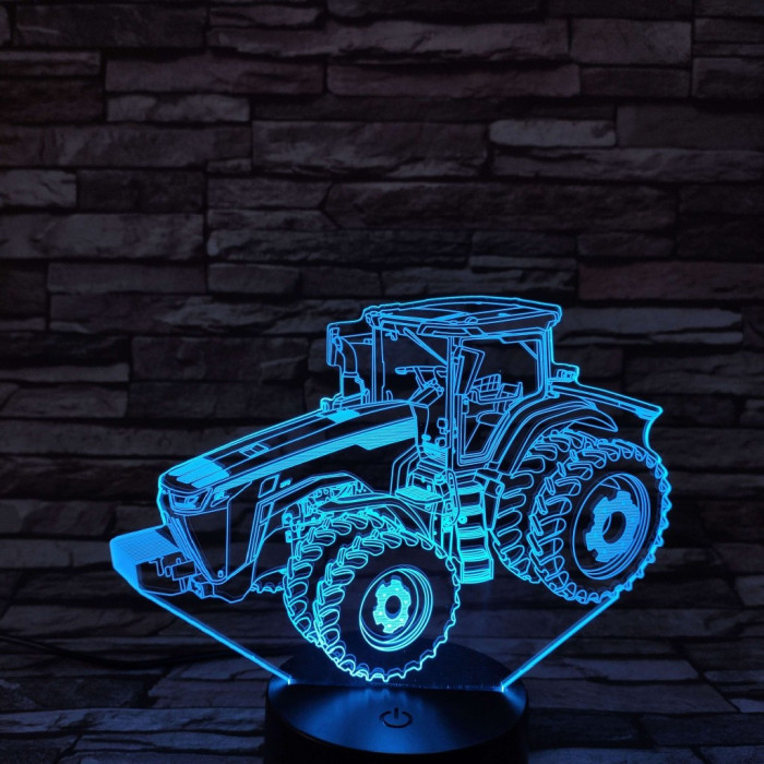 Traktor 3D led lámpa
