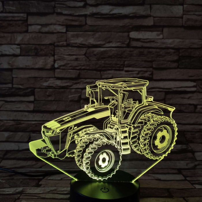 Traktor 3D led lámpa