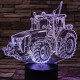Traktor masszív  3D led lámpa