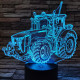 Traktor masszív  3D led lámpa