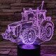 Traktor masszív  3D led lámpa