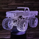 Monster Truck  3 7 színű  3D led lámpa