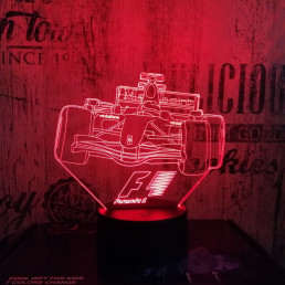 Forma 1 autó 7 színű 3D led lámpa