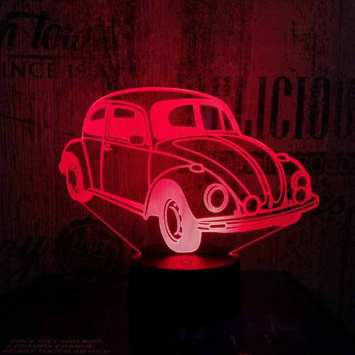 Bogár autó 3D led lámpa