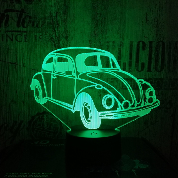 Bogár autó 3D led lámpa