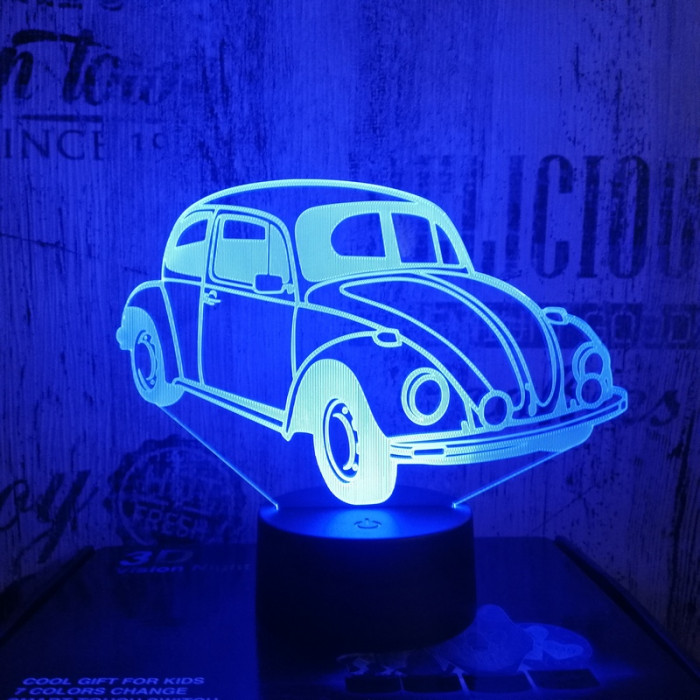 Bogár autó 3D led lámpa