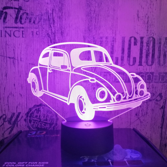 Bogár autó 3D led lámpa