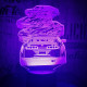 4 Autó 7 színű 3D led lámpa