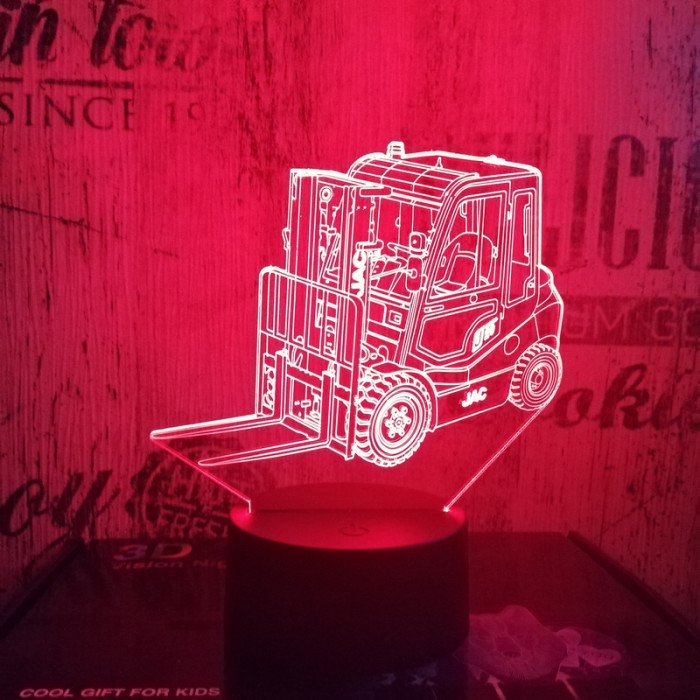 Targonca 7 színű 3D led lámpa