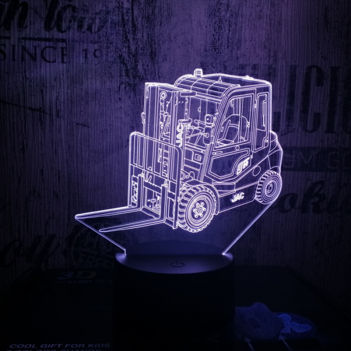 Targonca 7 színű 3D led lámpa