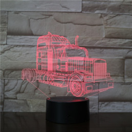 Kamion 7 színű 3D led lámpa