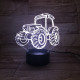 Traktor 7 színű 3D led lámpa