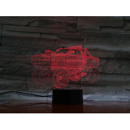 Monster Truck  7 színű  3D led lámpa