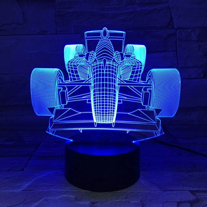 Forma1 7 színű 3D led lámpa