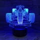 Forma1 7 színű 3D led lámpa