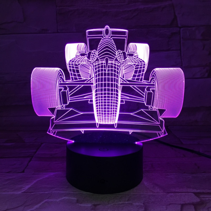 Forma1 7 színű 3D led lámpa