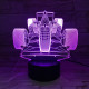 Forma1 7 színű 3D led lámpa