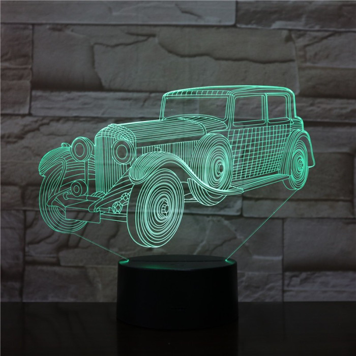 Autó olds mobile 7 színű  3D led lámpa