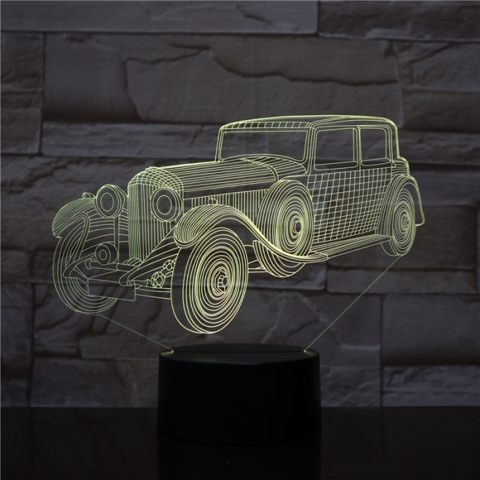 Autó olds mobile 7 színű  3D led lámpa