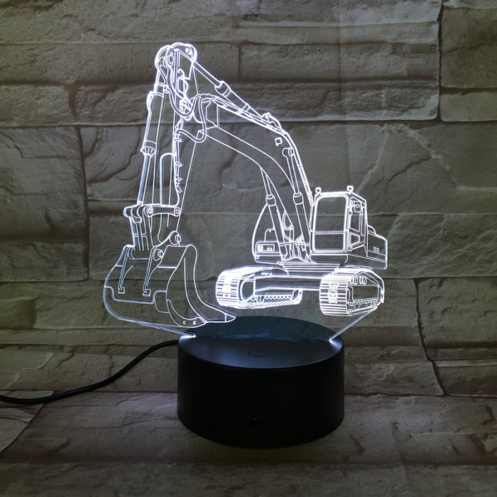 Markoló 7 színű 3D led lámpa