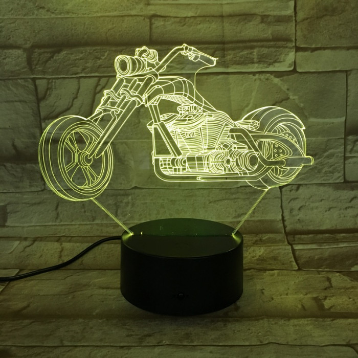 Chopper motor 3D led lámpa