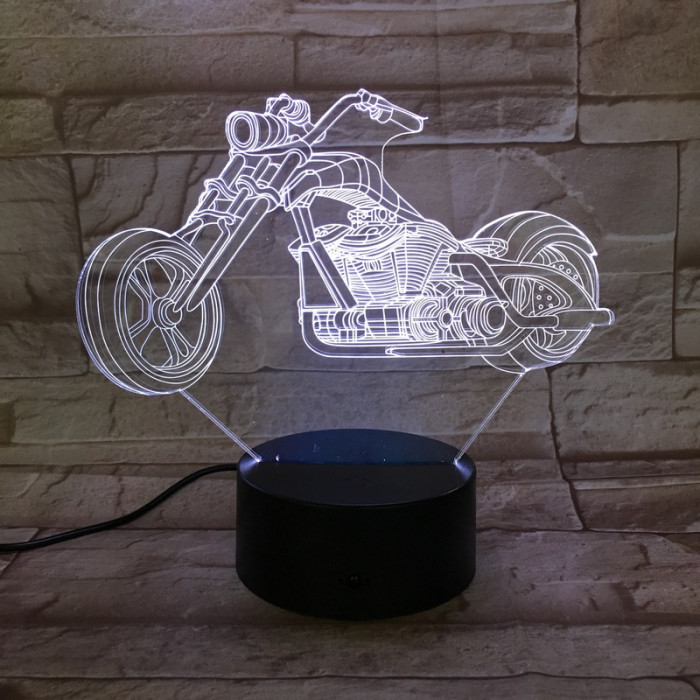 Chopper motor 3D led lámpa
