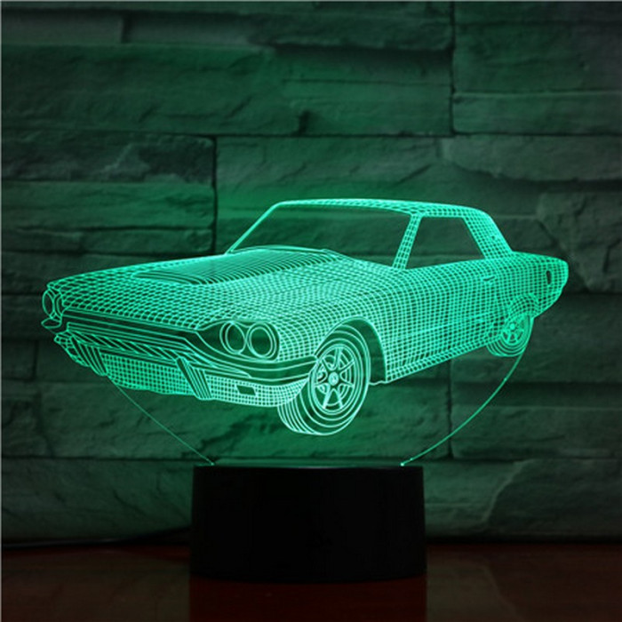 Mustang 7 színű 3D led lámpa