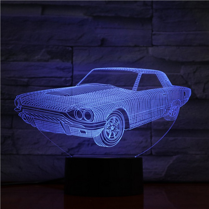 Mustang 7 színű 3D led lámpa