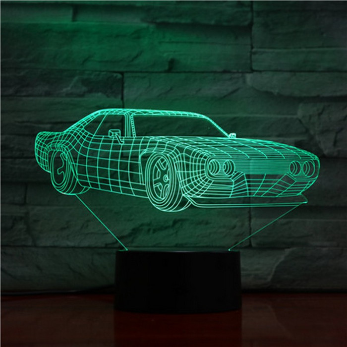 Dodge Challenger 3D led lámpa