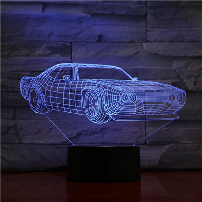 Dodge Challenger 3D led lámpa