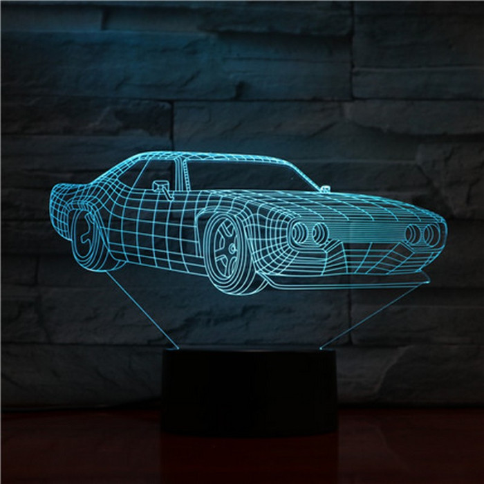 Dodge Challenger 3D led lámpa