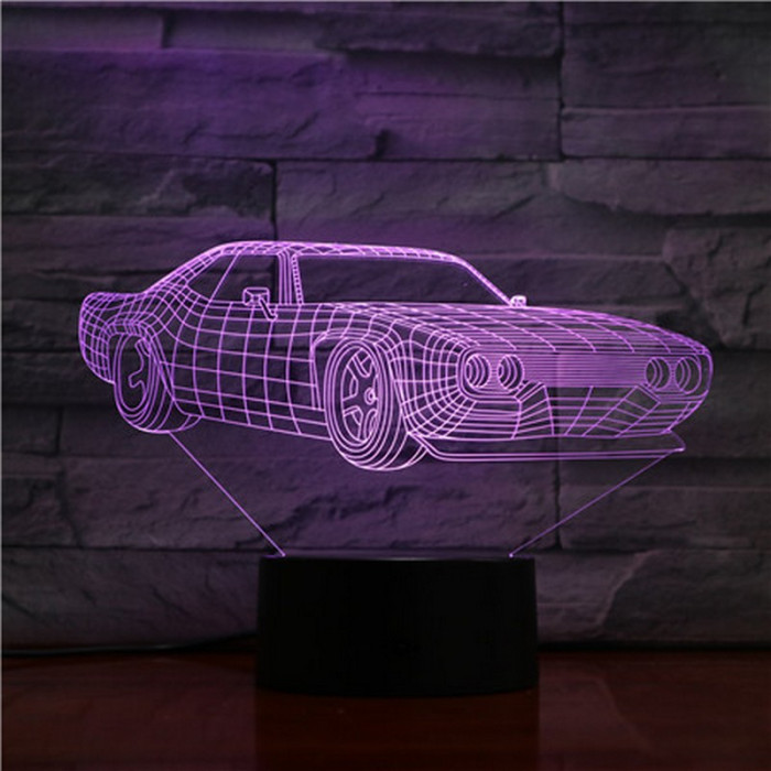 Dodge Challenger 3D led lámpa