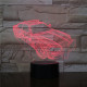 Rendőrautó  7 színű 3D led lámpa