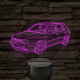 VW Golf MK3 5 ajtós - 7 színű, színváltós 3D led lámpa