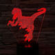 Velociraptor 7 színű 3D led lámpa